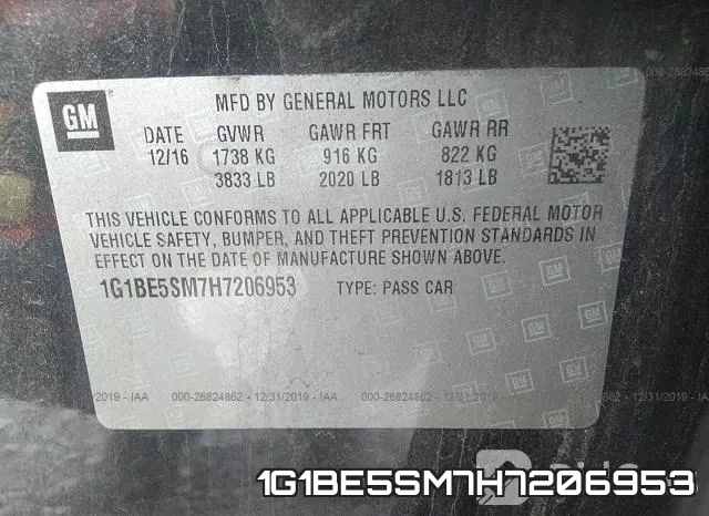 1G1BE5SM7H7206953 фото 8
