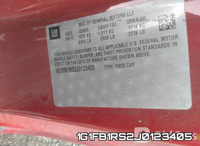1G1FB1RS2J0123405 фото 8