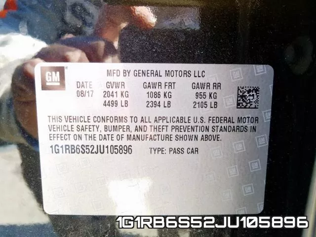 1G1RB6S52JU105896 фото 2