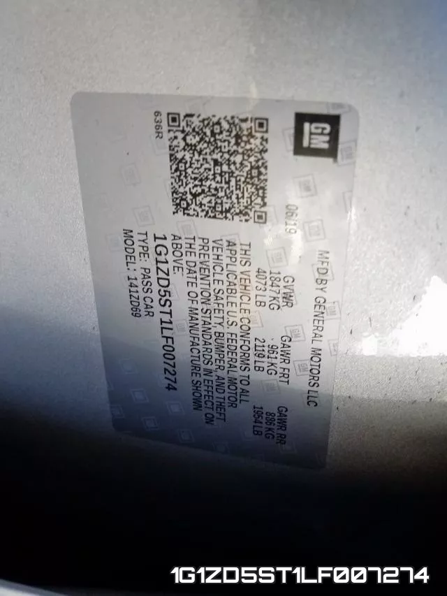 1G1ZD5ST1LF007274 фото 2