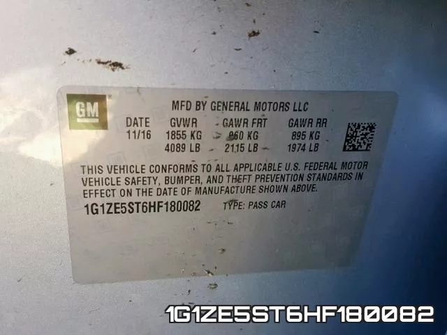 1G1ZE5ST6HF180082 фото 2