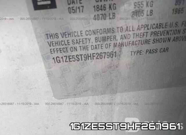 1G1ZE5ST9HF267961 фото 8