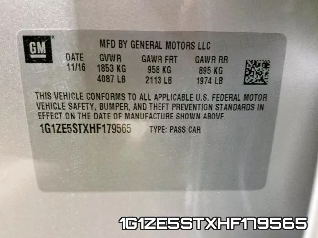 1G1ZE5STXHF179565 фото 2