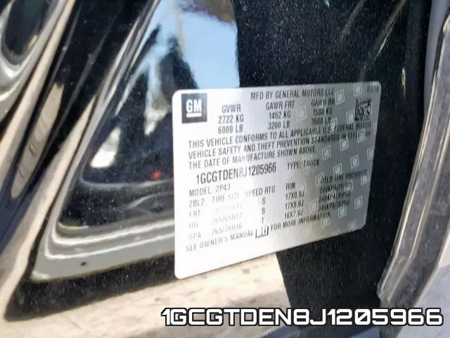1GCGTDEN8J1205966 фото 2