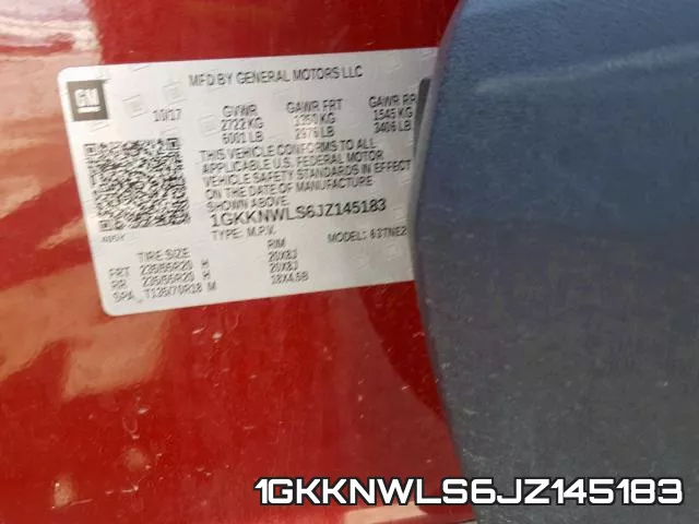 1GKKNWLS6JZ145183 фото 2