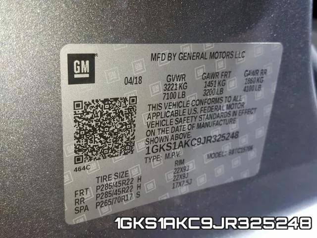 1GKS1AKC9JR325248 фото 2
