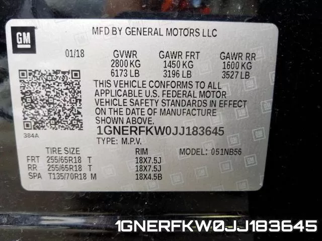 1GNERFKW0JJ183645 фото 2