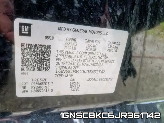 1GNSCBKC6JR361742 фото 2