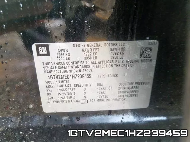 1GTV2MEC1HZ239459 фото 2