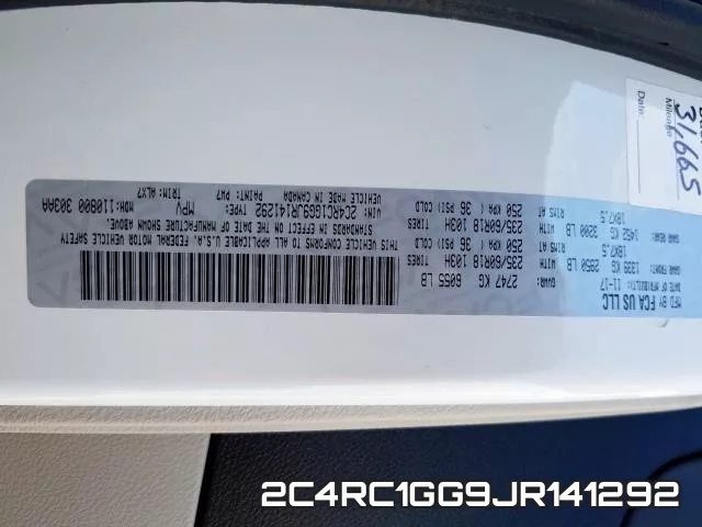 2C4RC1GG9JR141292 фото 2