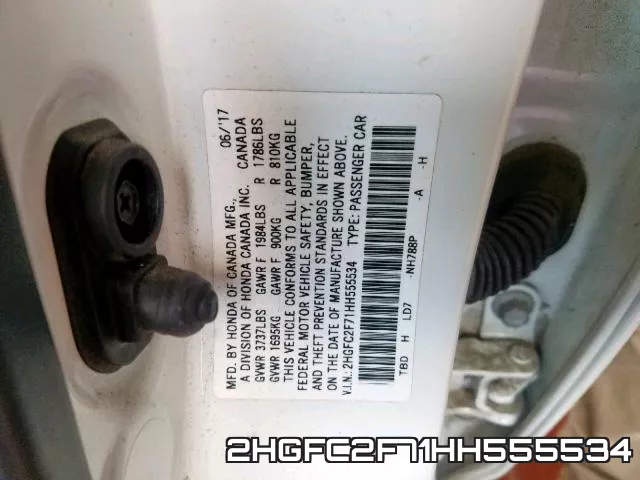 2HGFC2F71HH555534 фото 2