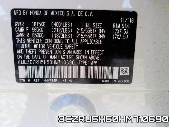 3CZRU5H50HM710690 фото 2