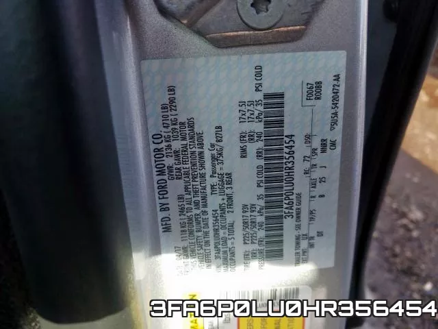 3FA6P0LU0HR356454 фото 2