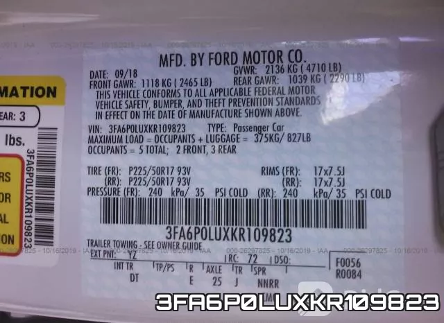 3FA6P0LUXKR109823 фото 9