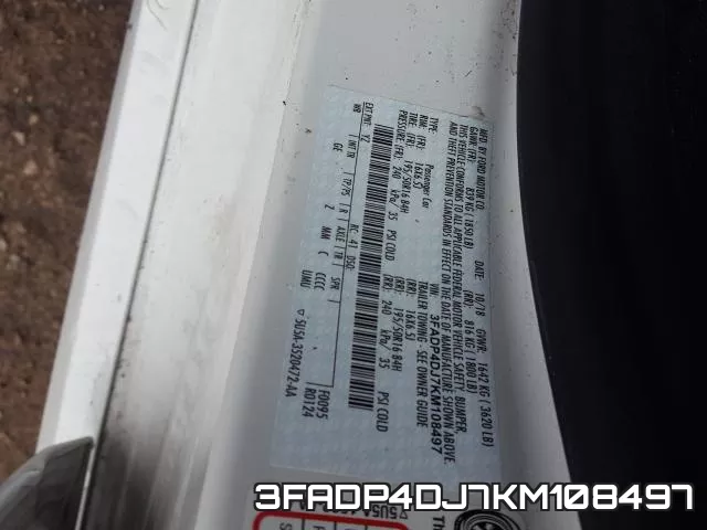 3FADP4DJ7KM108497 фото 2