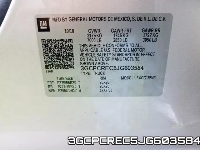 3GCPCREC5JG603584 фото 2