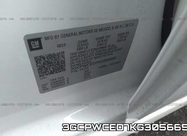 3GCPWCED7KG305665 фото 8