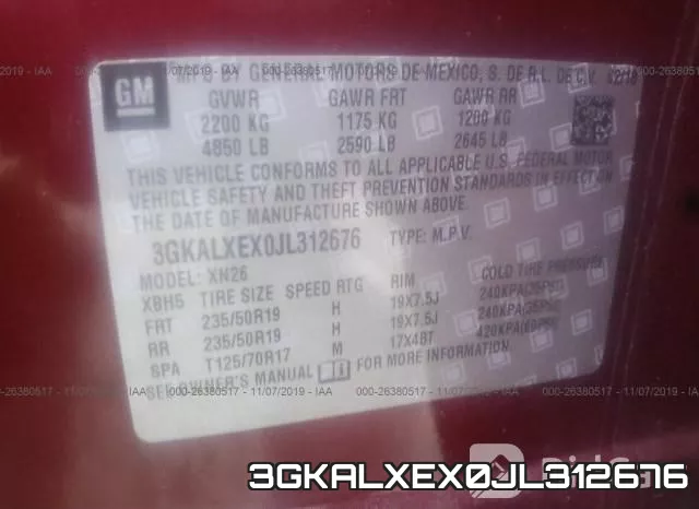 3GKALXEX0JL312676 фото 10