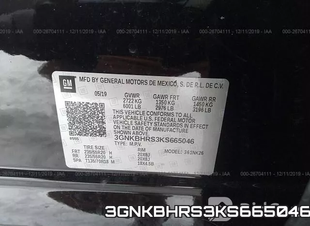 3GNKBHRS3KS665046 фото 7