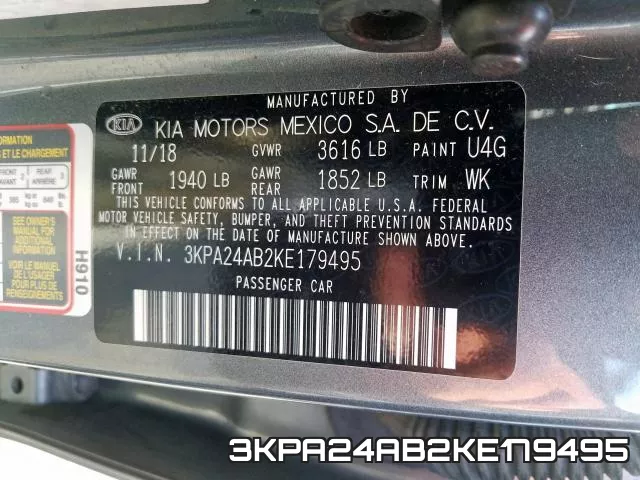 3KPA24AB2KE179495 фото 2