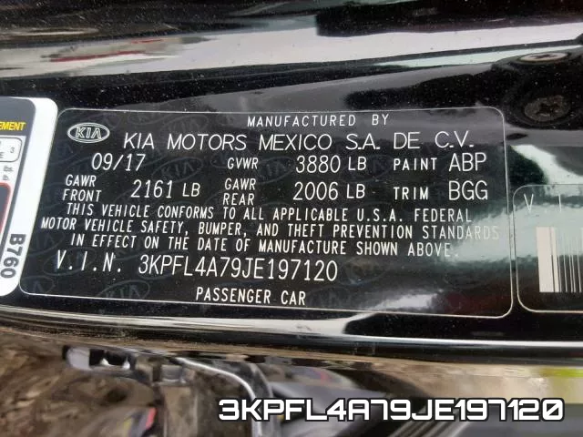 3KPFL4A79JE197120 фото 2