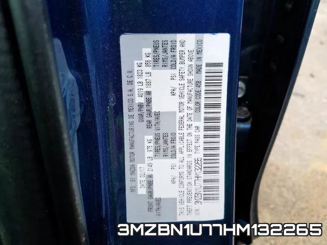 3MZBN1U77HM132265 фото 2
