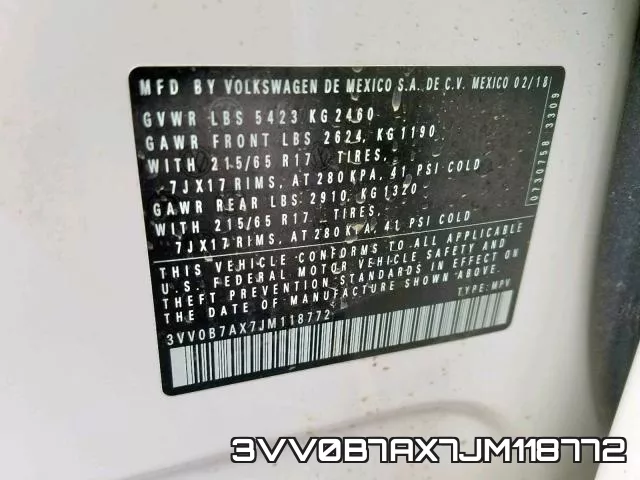 3VV0B7AX7JM118772 фото 2
