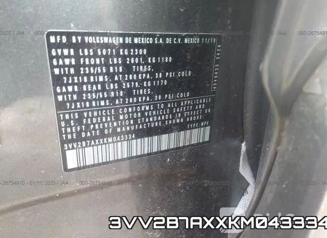 3VV2B7AXXKM043334 фото 8