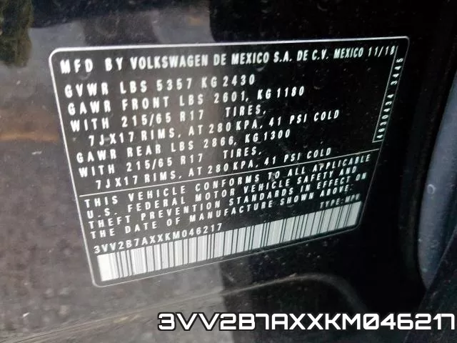 3VV2B7AXXKM046217 фото 2