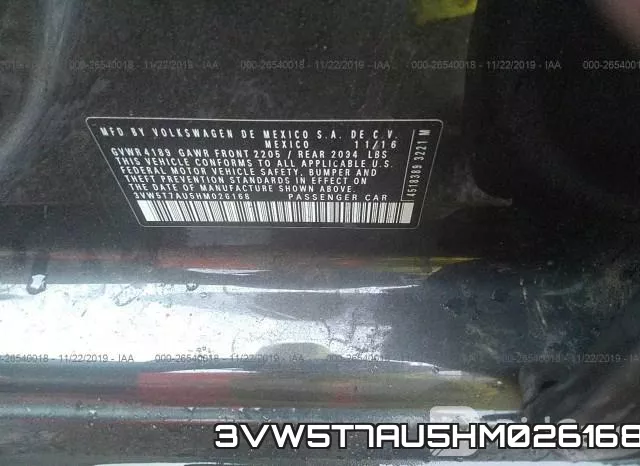 3VW5T7AU5HM026168 фото 9