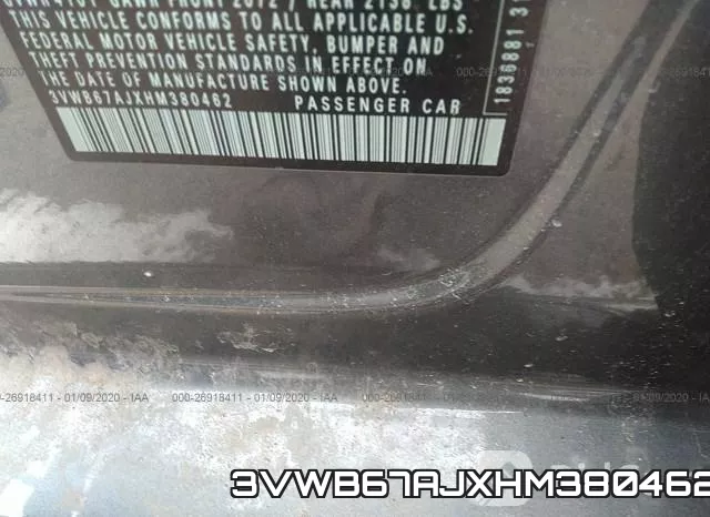 3VWB67AJXHM380462 фото 6