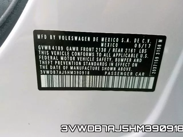 3VWDB7AJ5HM390918 фото 2