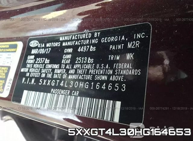 5XXGT4L30HG164653 фото 8
