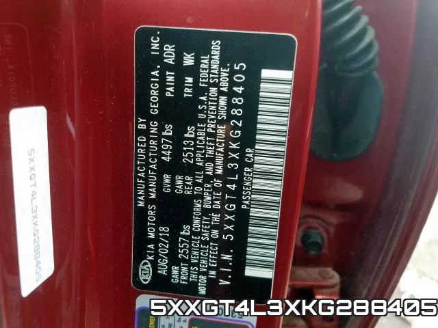 5XXGT4L3XKG288405 фото 2