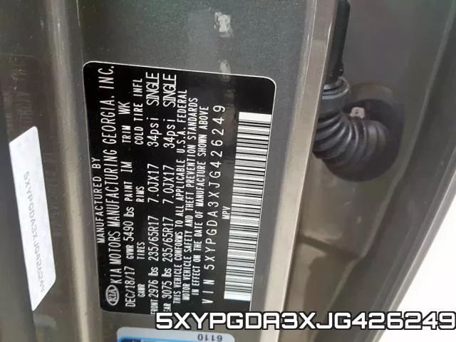 5XYPGDA3XJG426249 фото 2