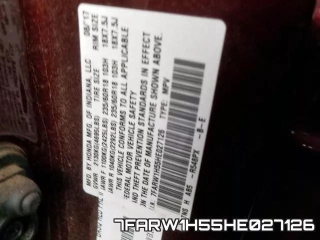 7FARW1H55HE027126 фото 2