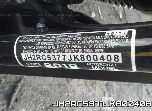 JH2RC5377JK800408 фото 2