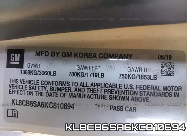 KL8CB6SA6KC810694 фото 10