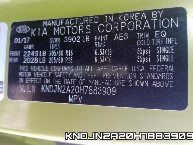 KNDJN2A20H7883909 фото 2