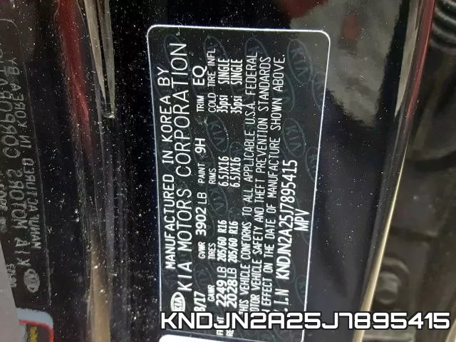 KNDJN2A25J7895415 фото 2