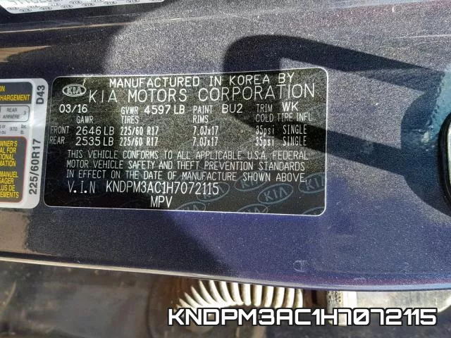 KNDPM3AC1H7072115 фото 2