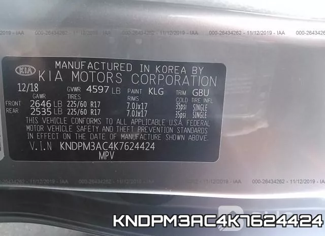 KNDPM3AC4K7624424 фото 8