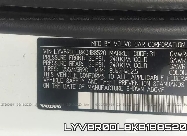 LYVBR0DL8KB188520 фото 6