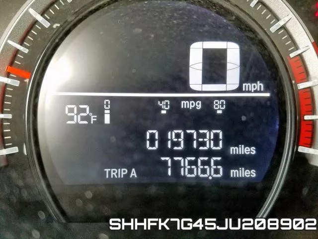SHHFK7G45JU208902 фото 7