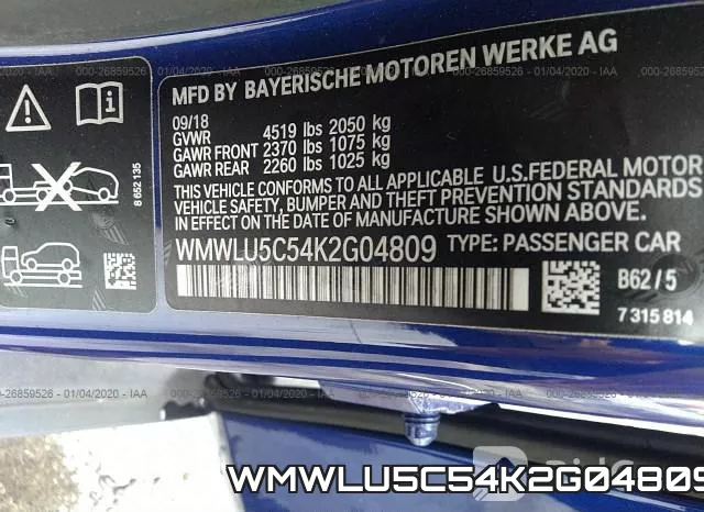 WMWLU5C54K2G04809 фото 6