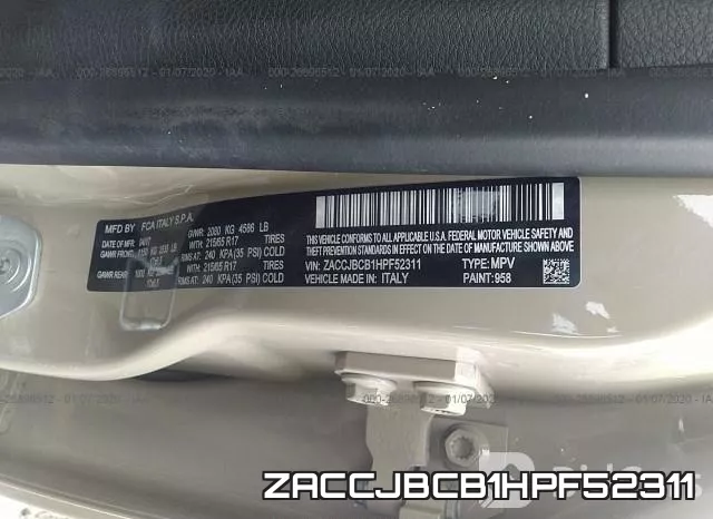 ZACCJBCB1HPF52311 фото 8