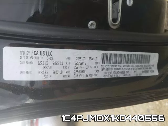1C4PJMDX1KD440556 фото 2