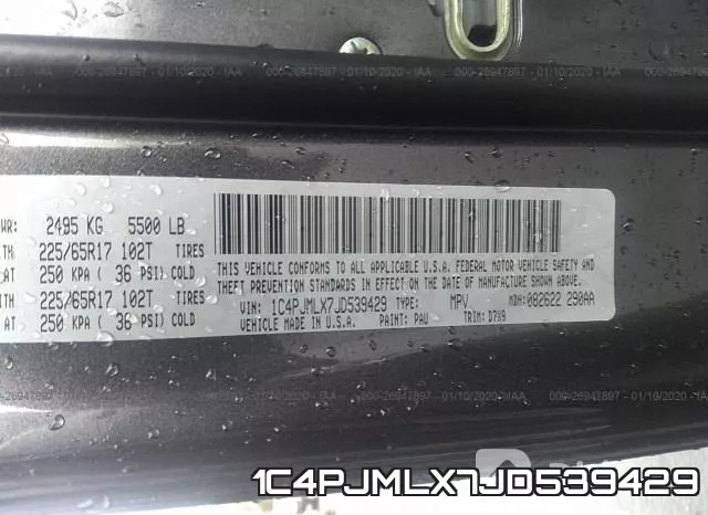 1C4PJMLX7JD539429 фото 7