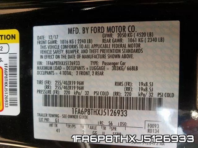 1FA6P8THXJ5126933 фото 2