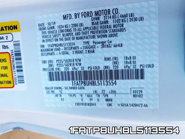 1FATP8UH8L5113554 фото 2